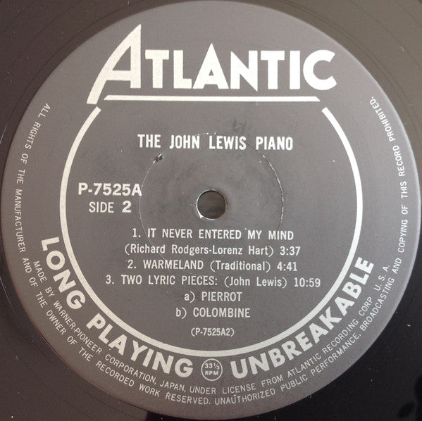 The John Lewis Piano = ジョン・ルイス・ピアノ