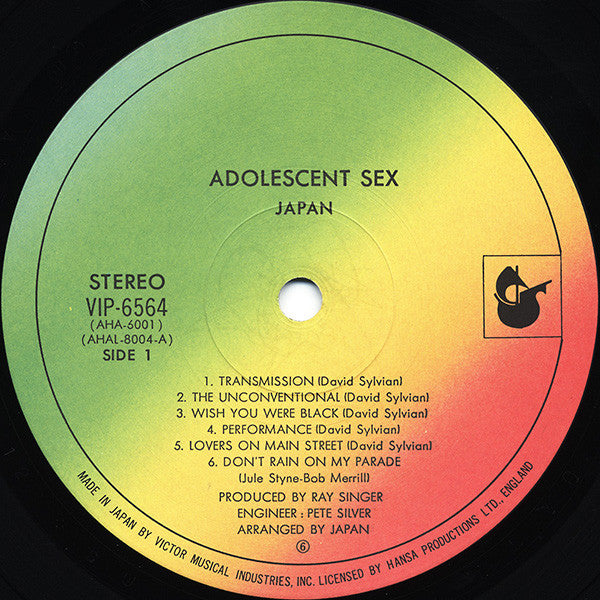Adolescent Sex = 果てしなき反抗