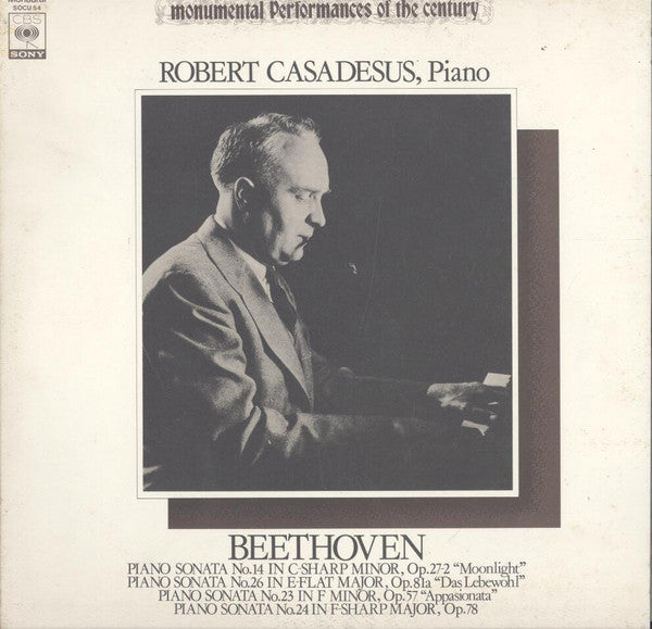 Moonlight Sonata; Op. 81A “Les Adieux”; Op. 78 “A Therese”; Op. 57 “Appassionata”
