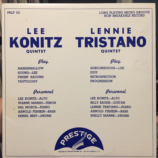 Lee Konitz Quintet / Lennie Tristano Quintet
