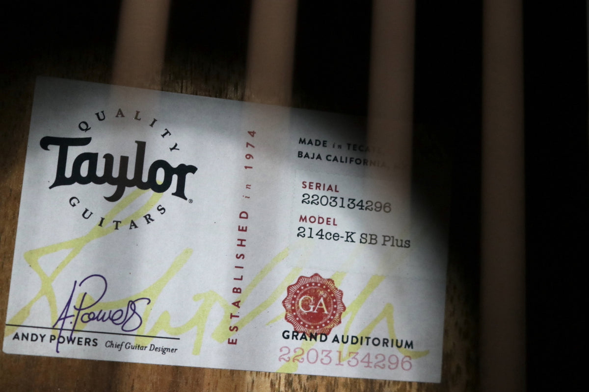 Taylor [Trial video available] 214ce-K SB Plus [Taylor certified repair man store]