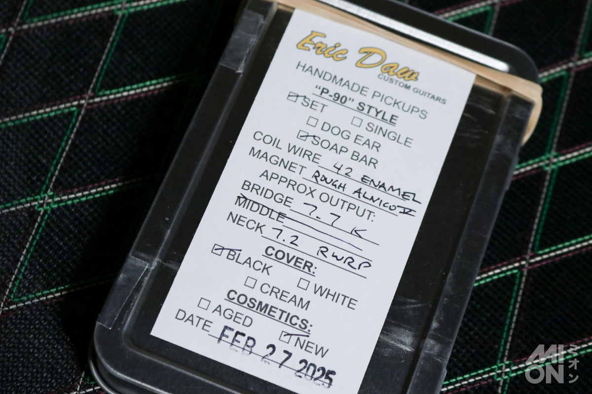 Eric Daw Custom Guitars "P90" Style Soap bar Pickups Black