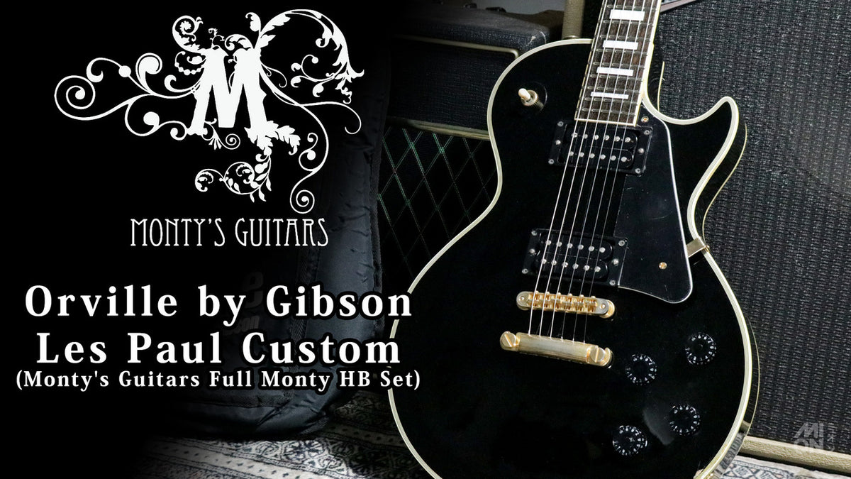Orville by Gibson Les Paul Custom 1990 w/ Monty's Guitars Full Monty Humbucker Pickups Open Black Set
