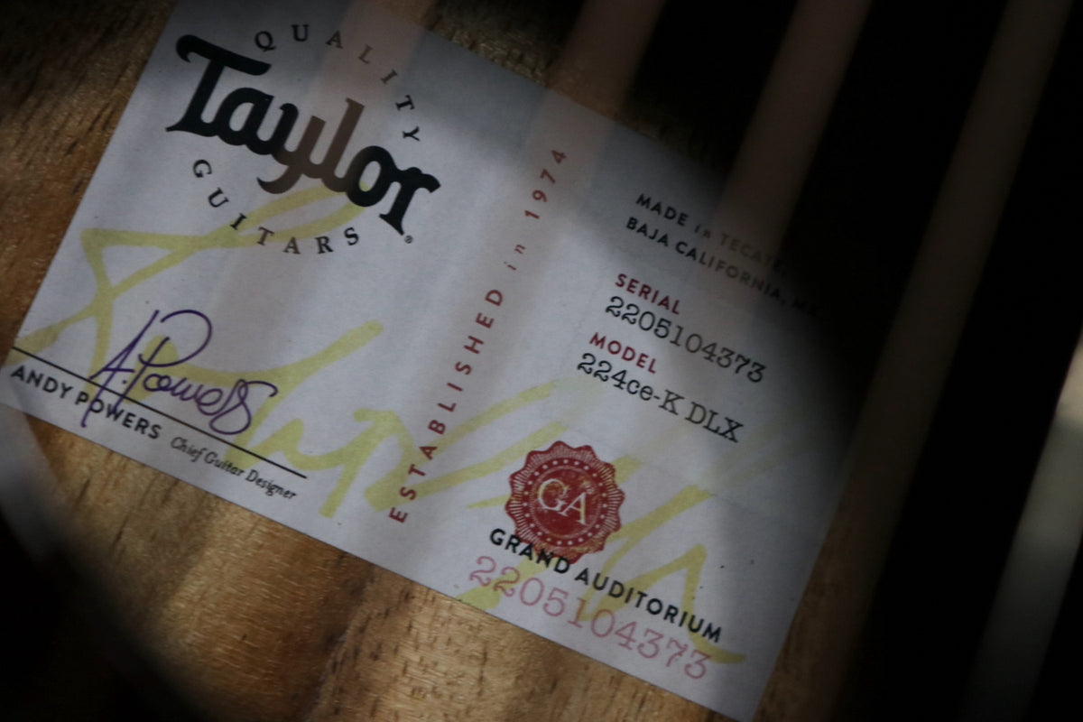 Taylor [Trial video available] 224ce-Koa DLX ES2 SEB [Taylor-authorized repair man staffed store]