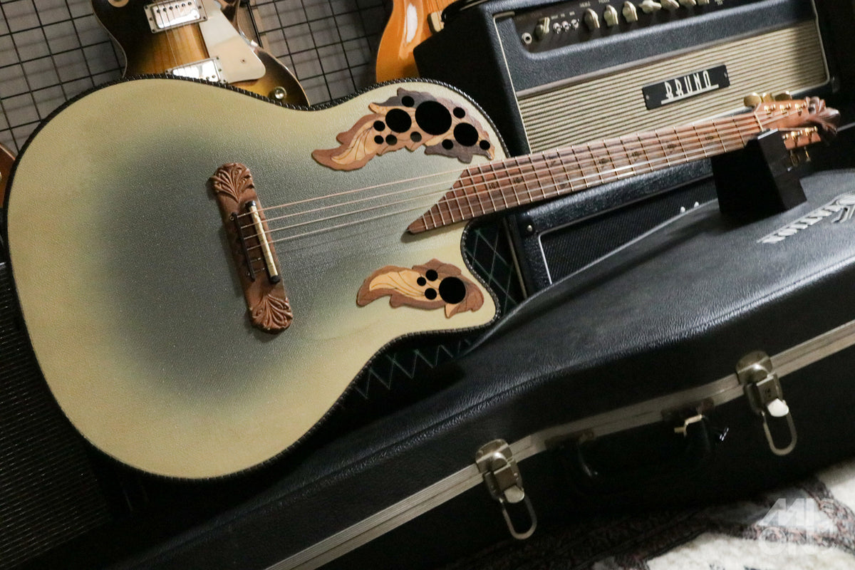 Ovation Super Adamas 1587-7 Reverse Beige Burst 1993