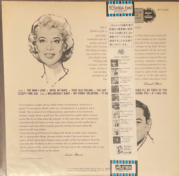 Dinah Sings, Previn Plays
