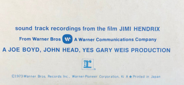 Sound Track Recordings From The Film "Jimi Hendrix"