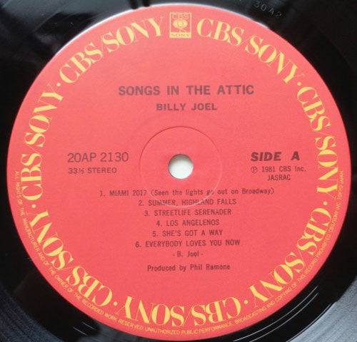 Songs In The Attic