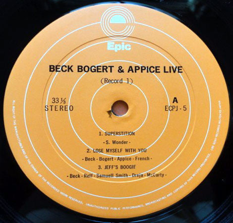 Beck, Bogert & Appice Live