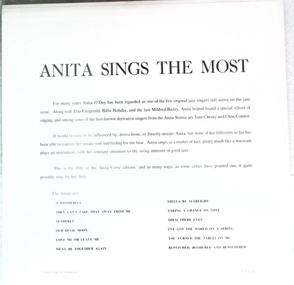 Anita Sings The Most