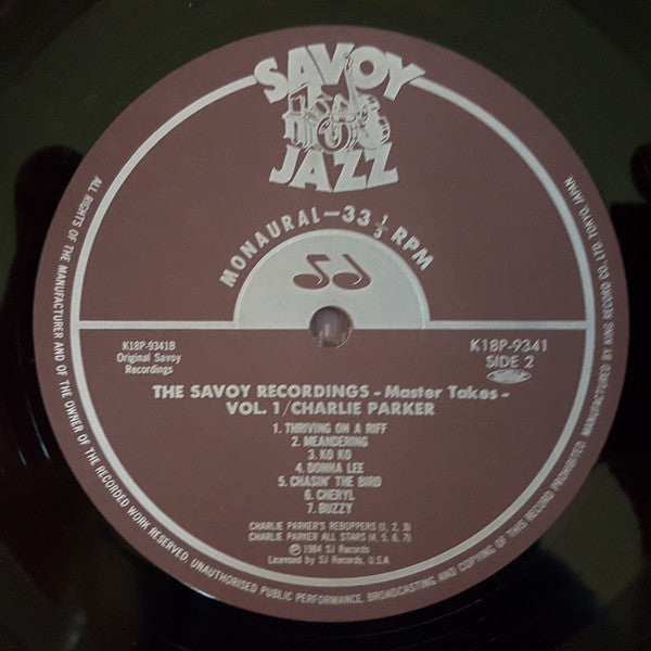 The Savoy Recordings Master Takes Vol.1