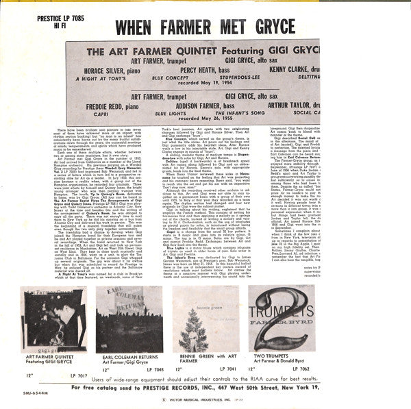 When Farmer Met Gryce