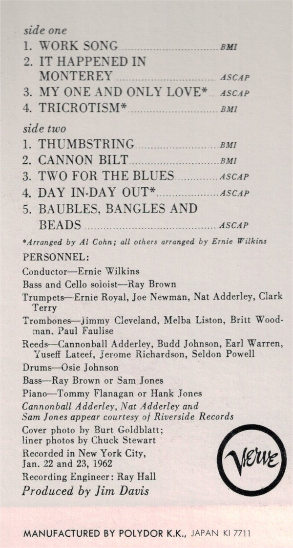 Ray Brown With The All-Star Big Band - Guest Soloist: Cannonball Adderley