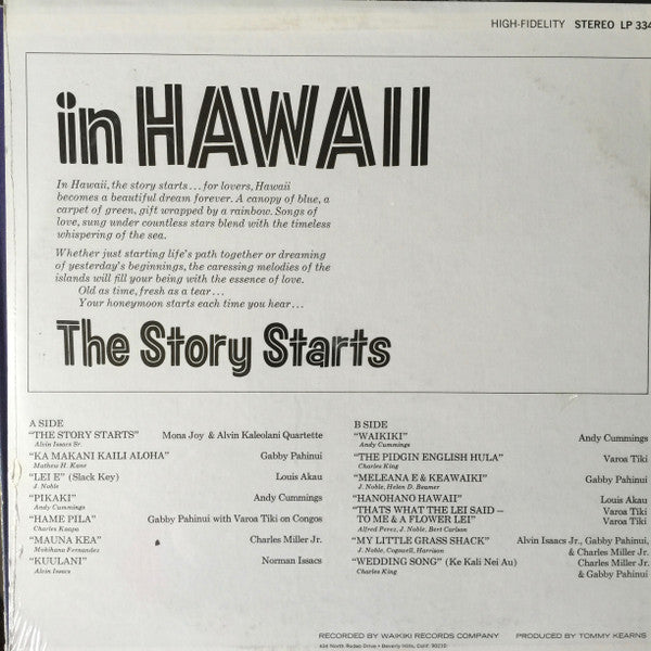 In Hawaii The Story Starts