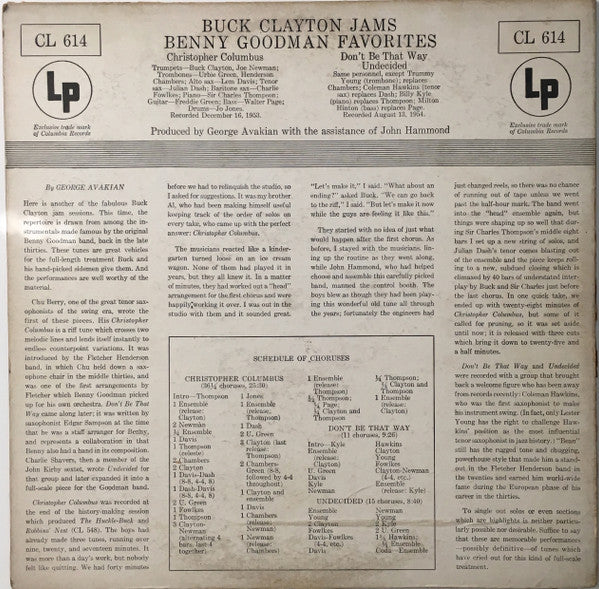 Buck Clayton Jams Benny Goodman