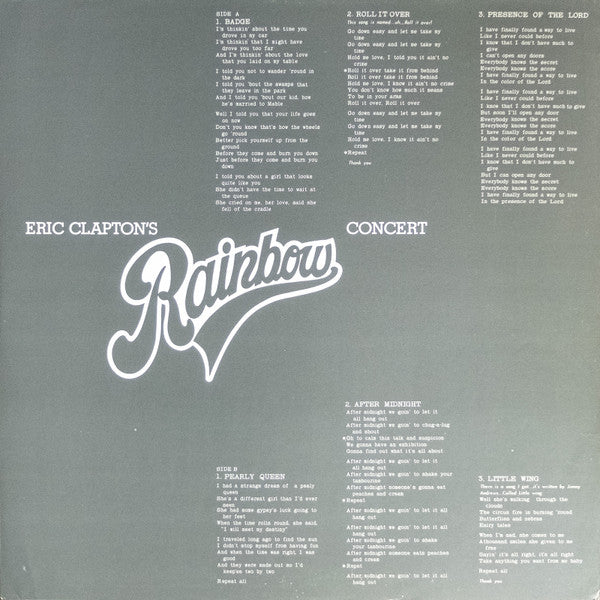 Eric Clapton's Rainbow Concert