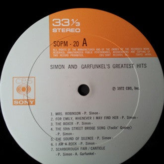 Simon And Garfunkel's Greatest Hits