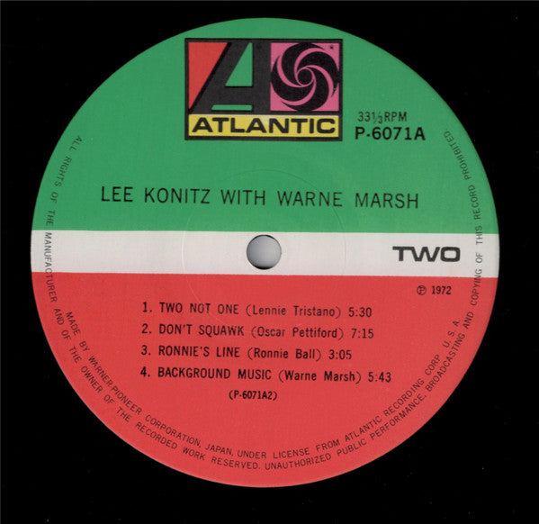 Lee Konitz With Warne Marsh