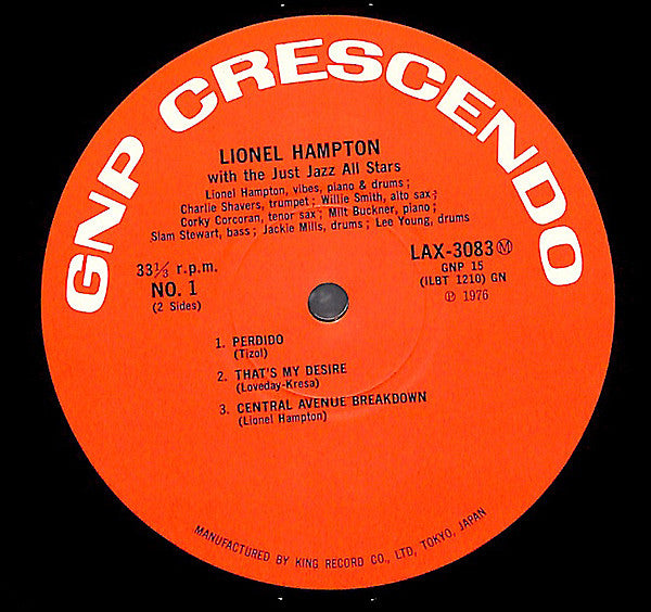 Lionel Hampton And The Just Jazz All Stars