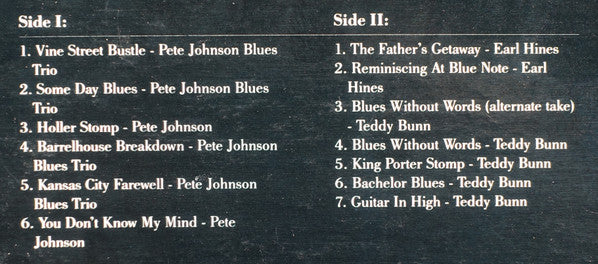 The Pete Johnson / Earl Hines / Teddy Bunn Blue Note Sessions