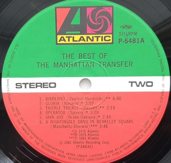 The Best Of The Manhattan Transfer = ベスト・オブマンハッタン・トランスファー