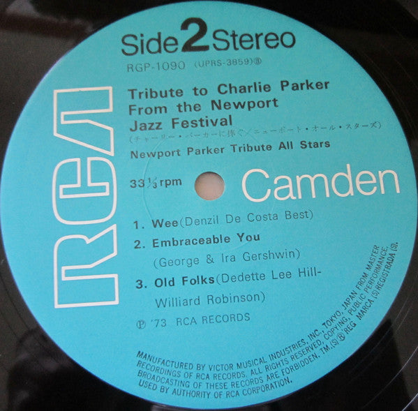 Tribute To Charlie Parker From The Newport Jazz Festival