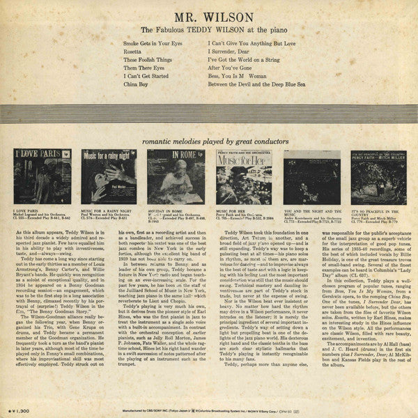 Mr. Wilson (The Fabulous Teddy Wilson At The Piano)