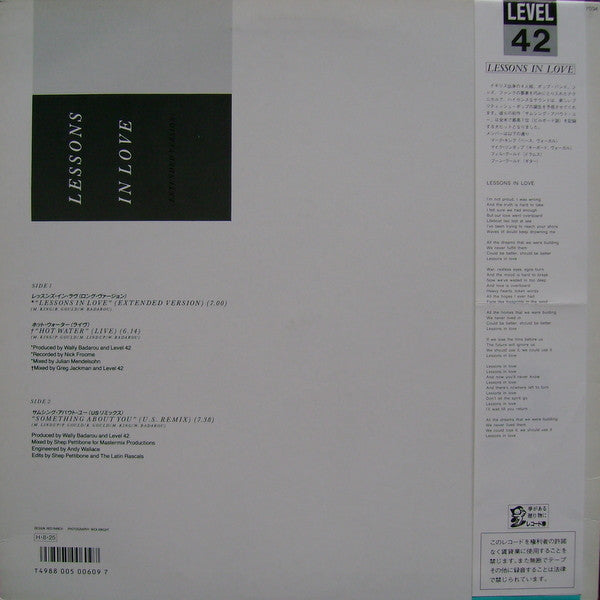 Lessons In Love / Something About You