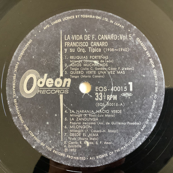 La Vida De F. Canaro Vol. 5 - 1938 -1940