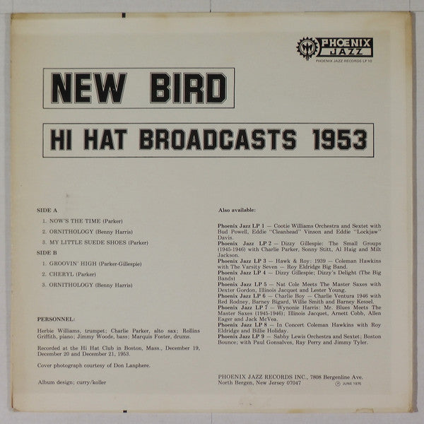 New Bird - Hi Hat Broadcasts 1953