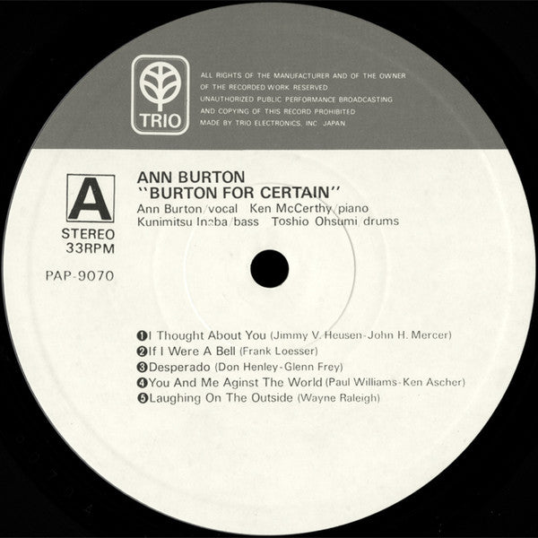 Burton For Certain