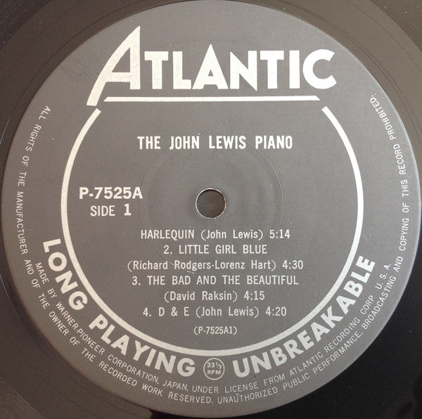The John Lewis Piano = ジョン・ルイス・ピアノ