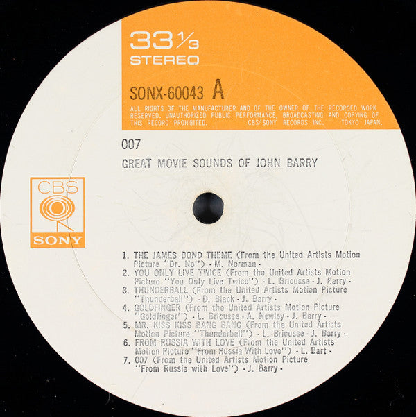 007 - Great Movie Sounds Of John Barry