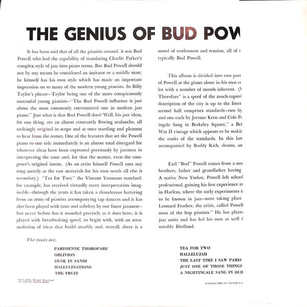 The Genius Of Bud Powell