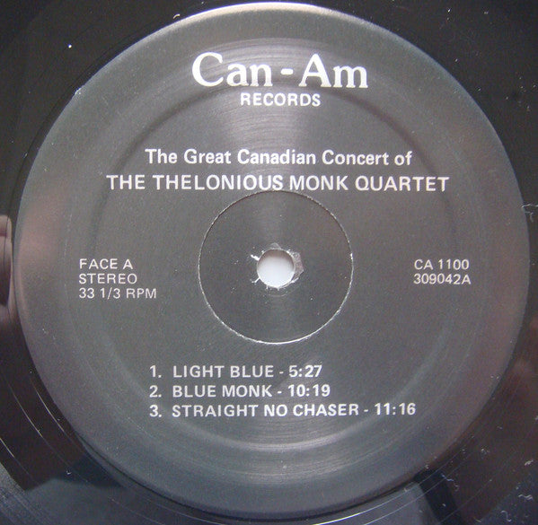 The Canadian Concert  Of Thelonious Monk