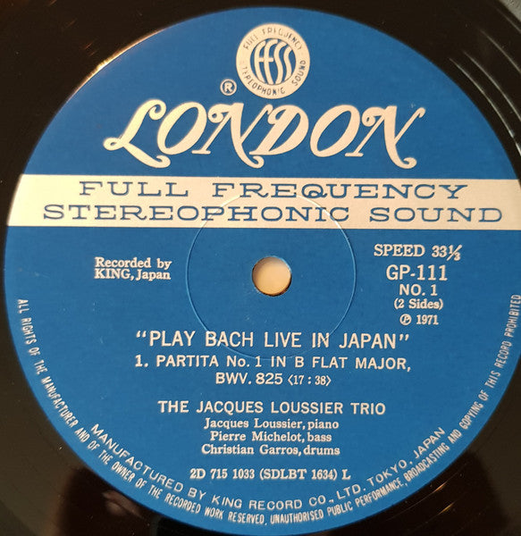 Play Bach Live In Japan