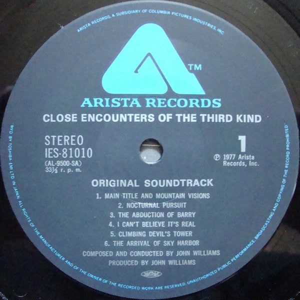 Close Encounters Of The Third Kind (Original Motion Picture Soundtrack)