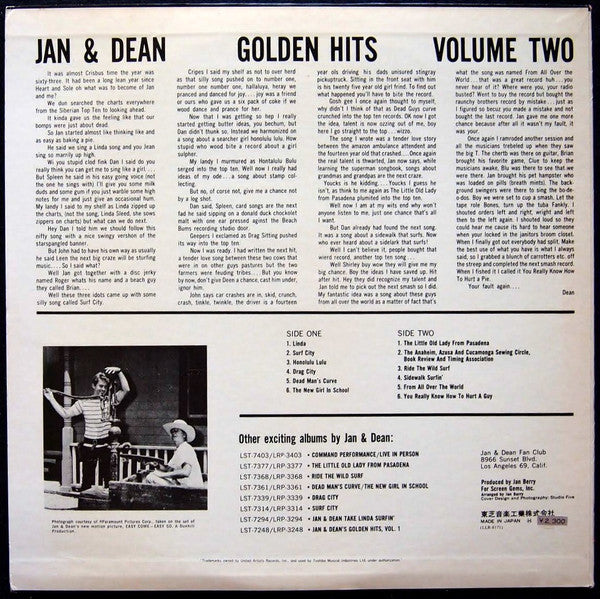 Jan & Dean Golden Hits Volume 2