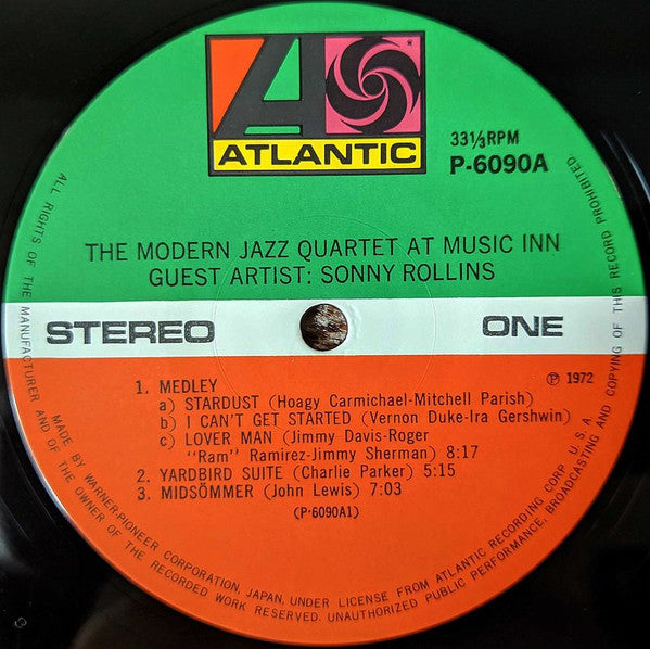 The Modern Jazz Quartet At Music Inn —  Volume 2