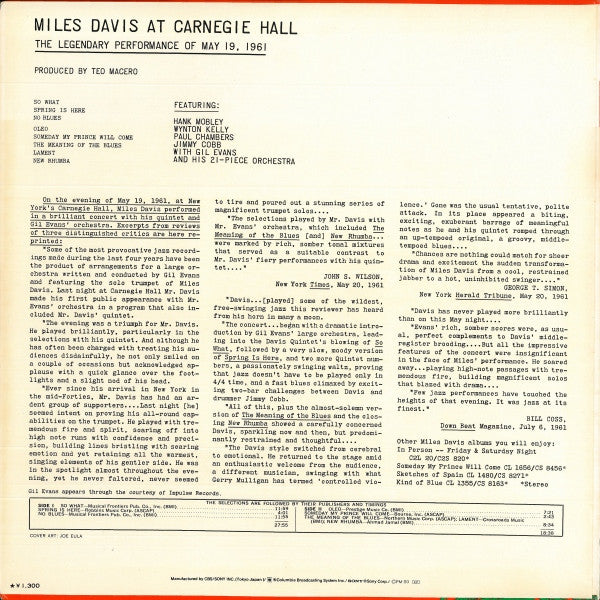 Miles Davis At Carnegie Hall