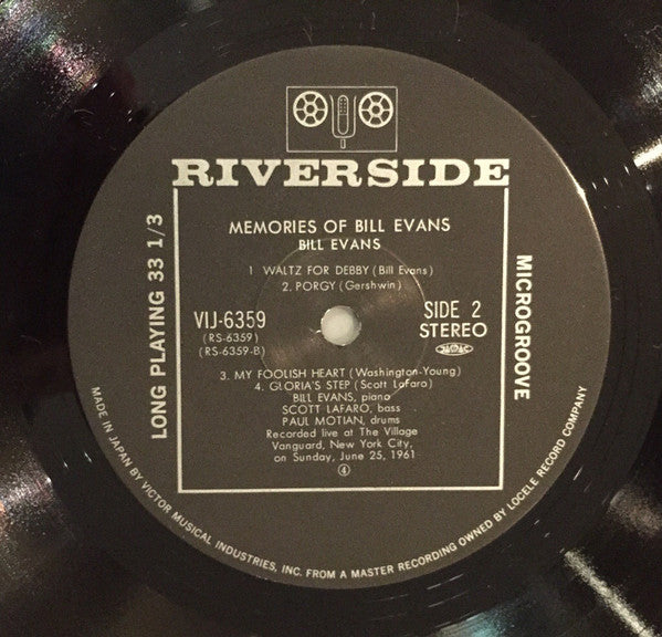 Memories Of Bill Evans