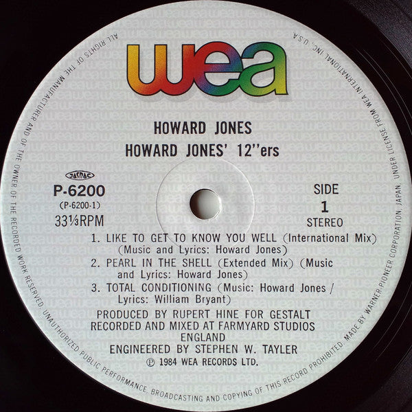 Howard Jones' 12"Ers