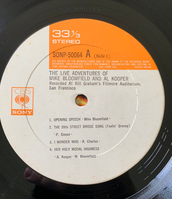 The Live Adventures Of Mike Bloomfield And Al Kooper