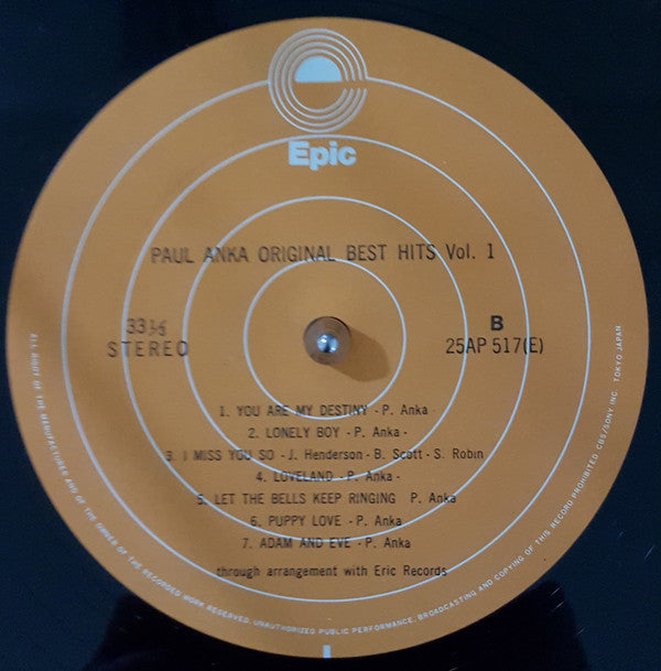 Paul Anka Original Best Hits Vol.1