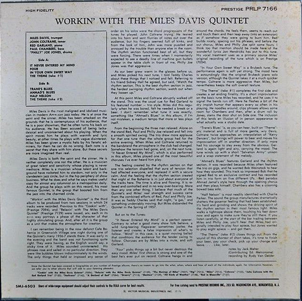 Workin' With The Miles Davis Quintet