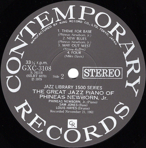 The Great Jazz Piano Of Phineas Newborn Jr.