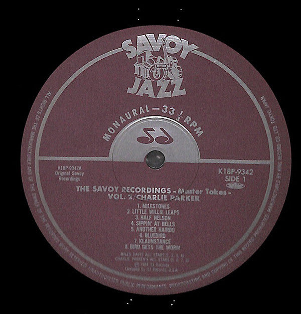 The Savoy Recordings Master Takes Vol.2