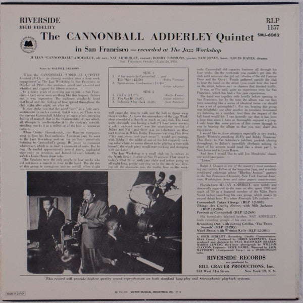 The Cannonball Adderley Quintet in San Francisco
