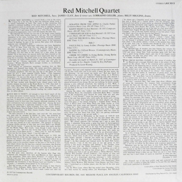 Red Mitchell Quartet