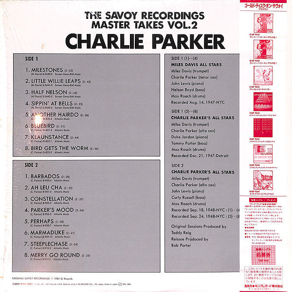 The Savoy Recordings Master Takes Vol.2